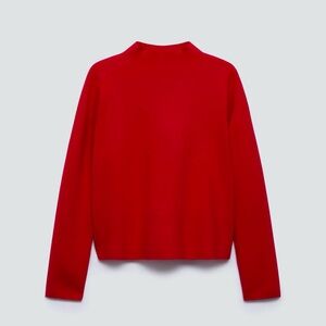Mango (MNG) red mock-neck sweater